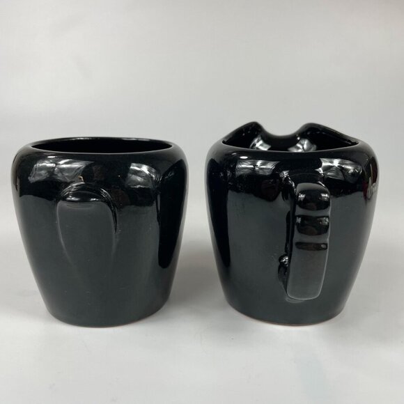 Frankoma Pottery Black Onyx Open Sugar and Creamer Set 5BD 5BA - Picture 4 of 8